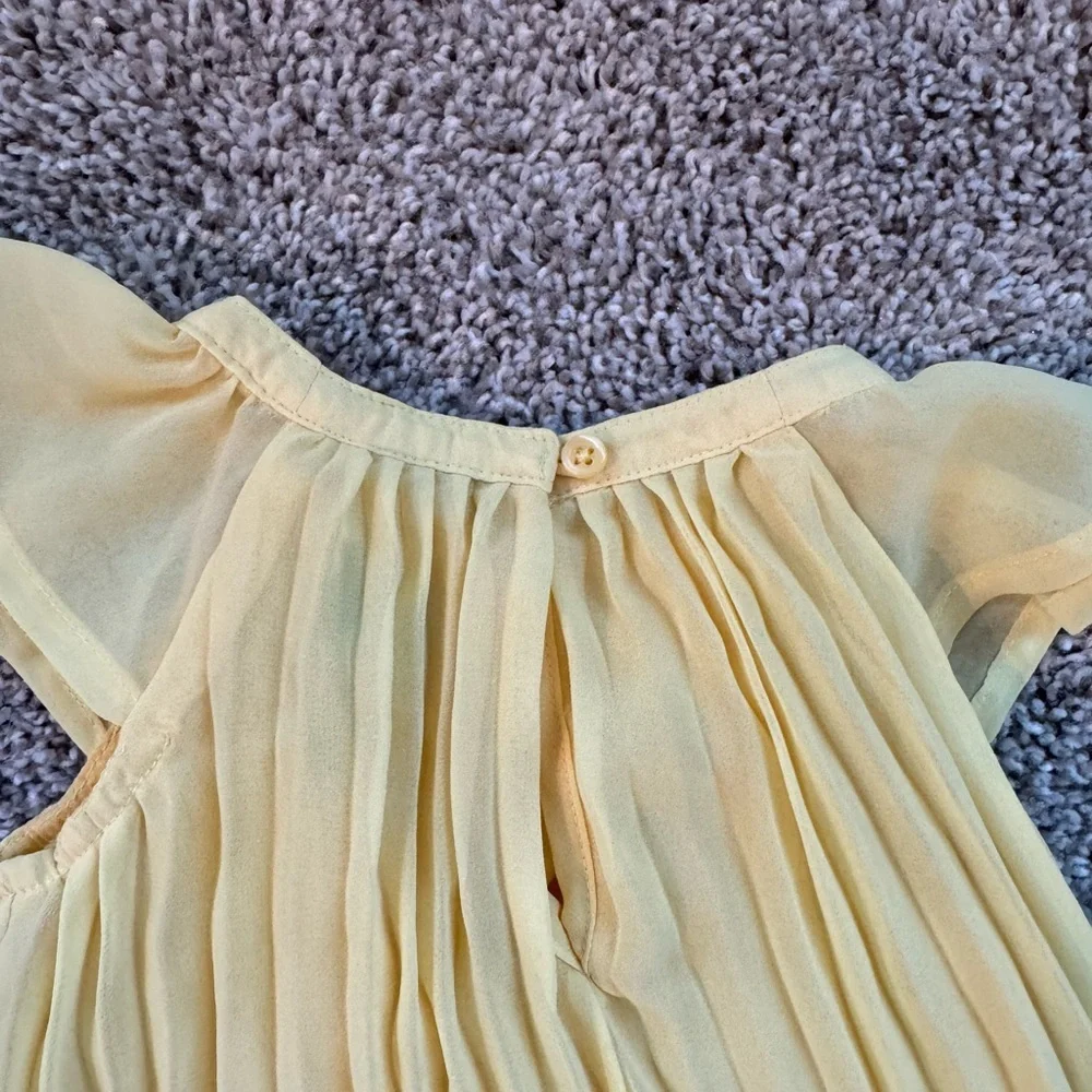 GAP Baby Yellow Pleated Dress Easter dress Spring Summer dress Size 0-3 Months
